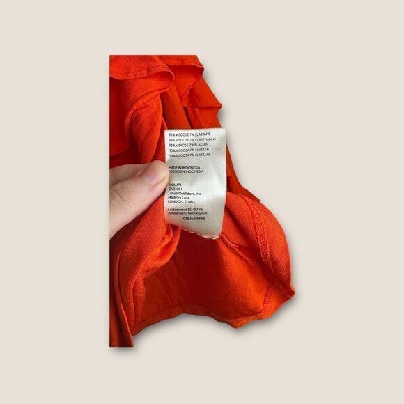 By Anthropologie Off The Shoulder Ruffle Top Red Size XS - Picture 9 of 9